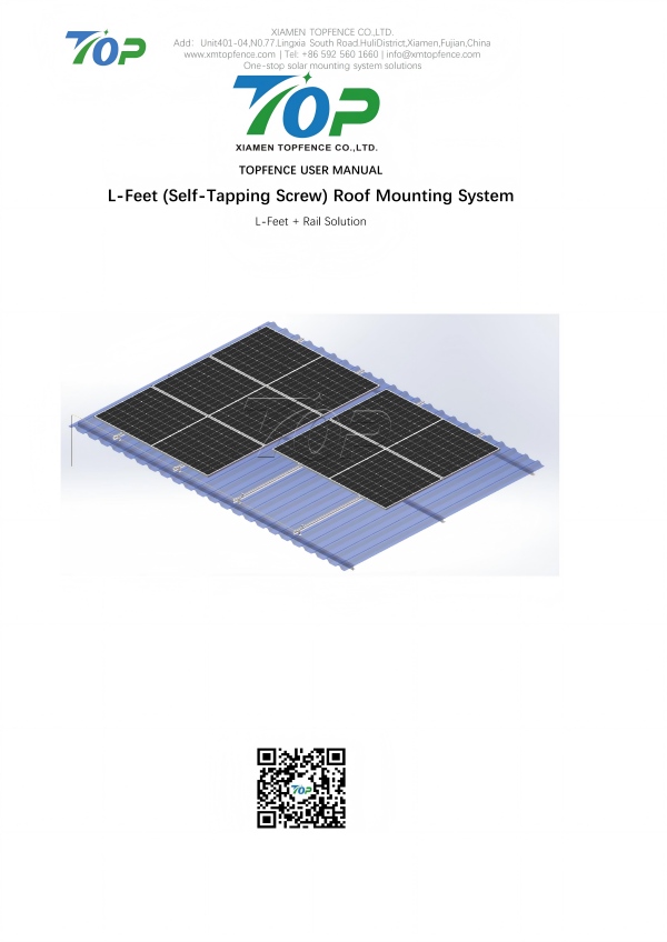Topfencesolar L-Feet System İstifadəçi Təlimatı
