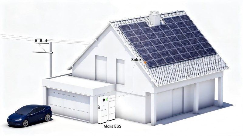 Ev enerjisi sistemləri üçün dam günəşi qurğusu ilə yaşayış enerjisi saxlama necə cütləşir