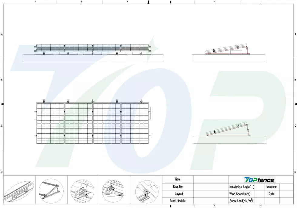 Solar Triangle Ballast Flat Roof Mounting System