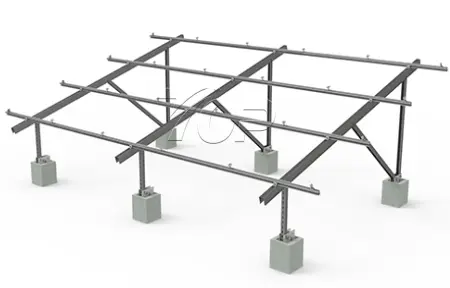 Concrete Foundation Solar Mount Ground PV Support
